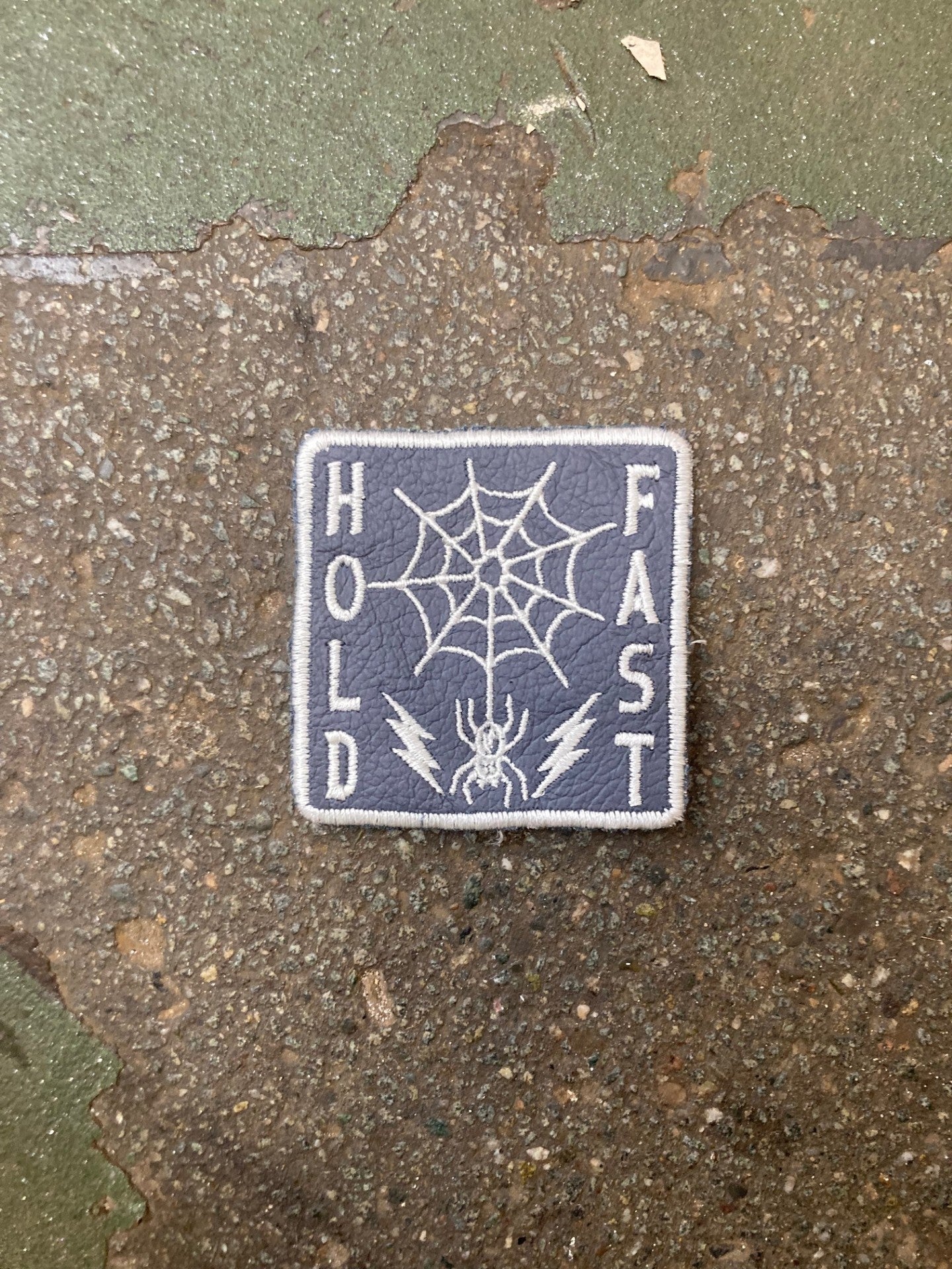 Hold Fast — Leather Patch (Slate)