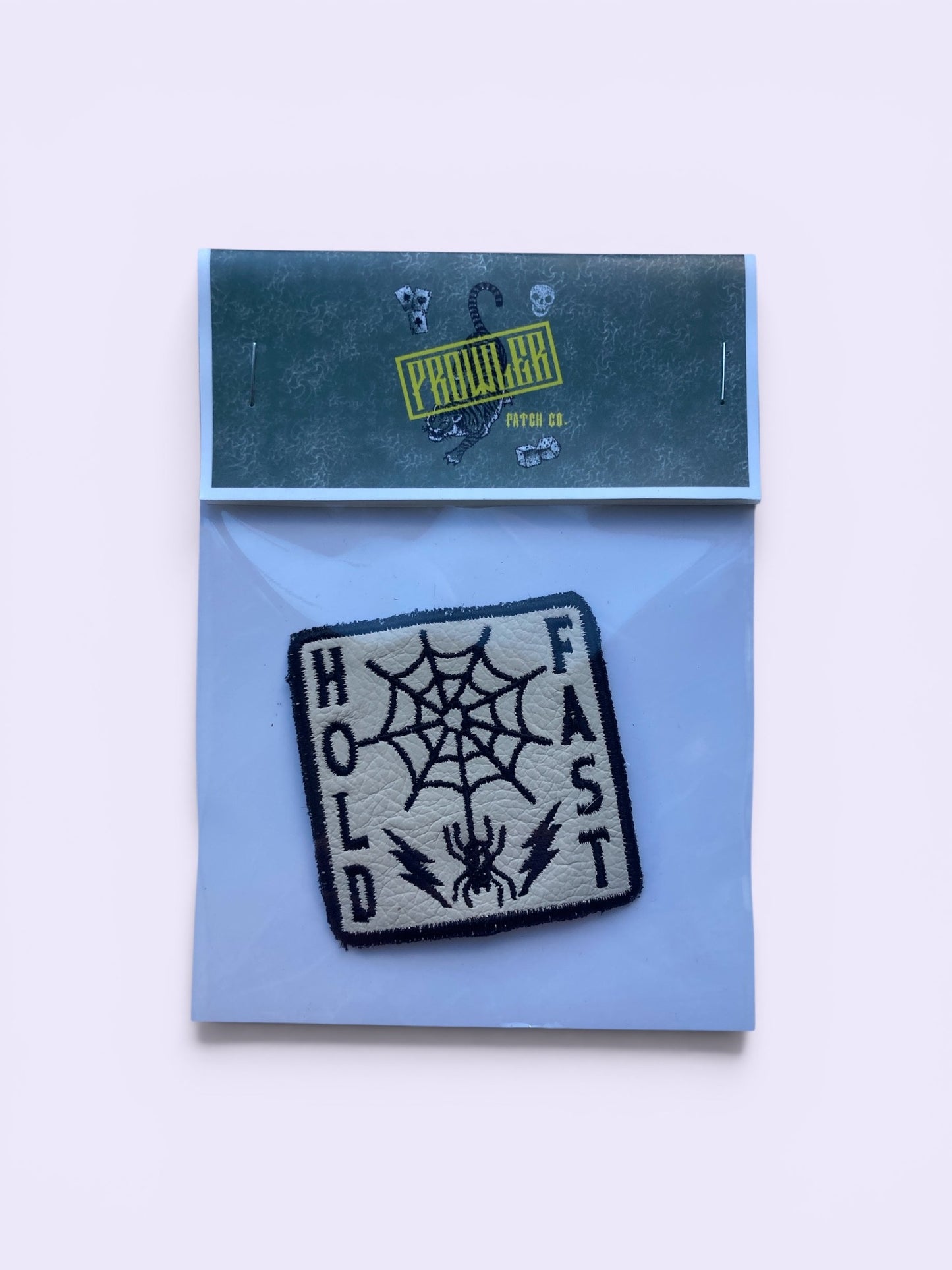 Hold Fast — Leather Patch (White)